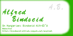 alfred bindseid business card